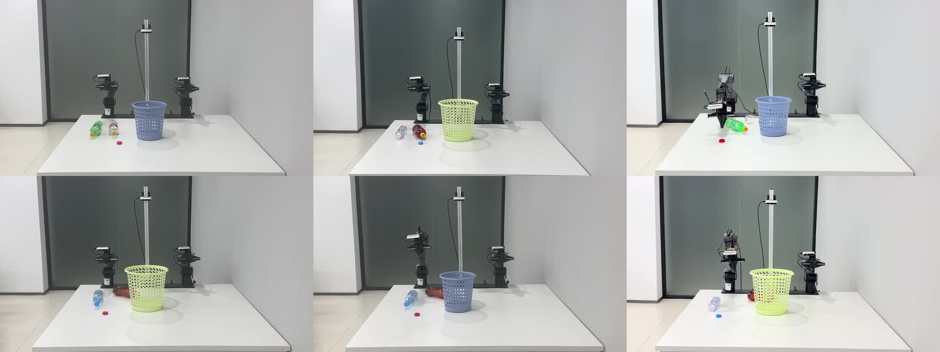 Six table cleanup demonstrations